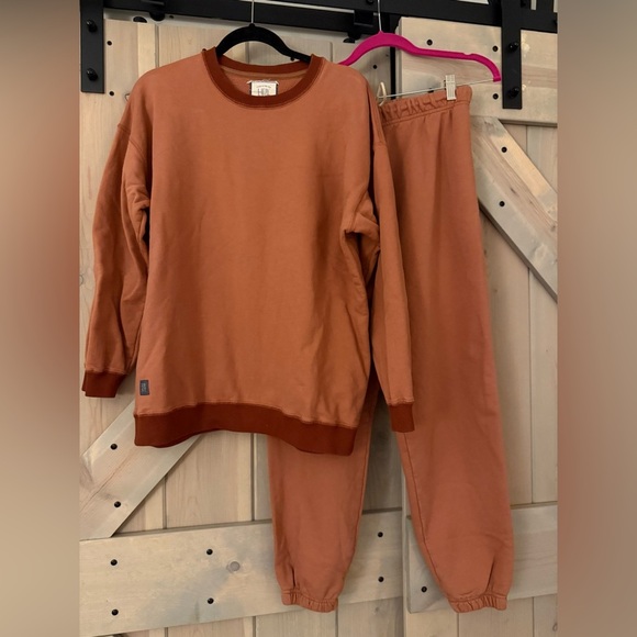 HDYWT Classic Oversized Sweat Set-Rust - Picture 3 of 16